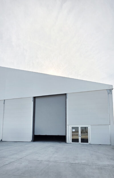 Rollup Door In Tent (1)